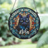 Cat Black Memorial Stained Glass Effect Suncatcher
